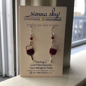 Red wine earrings